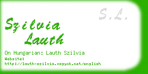 szilvia lauth business card